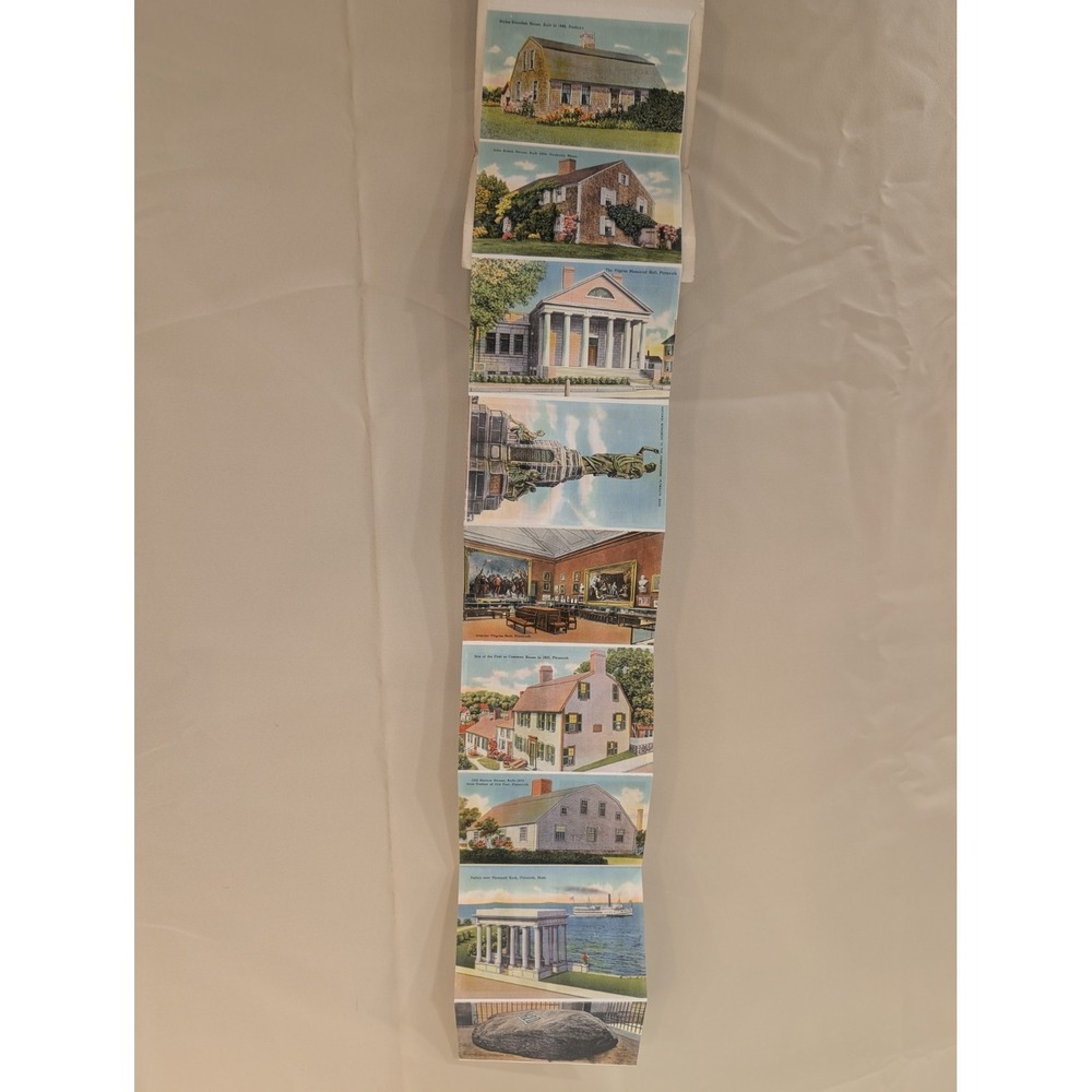 Vintage Plymouth Massachusetts Postcard Booklet – 1620 Pilgrims Landing Souvenir - Picture 4 of 4